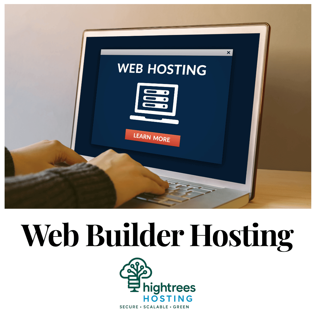 Image of laptop showing web hosting image