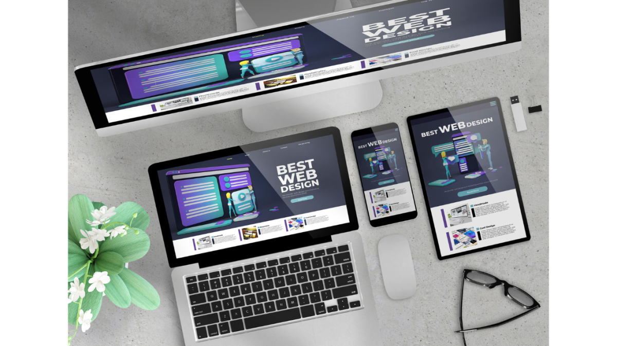 Image of different types of screens showing websites